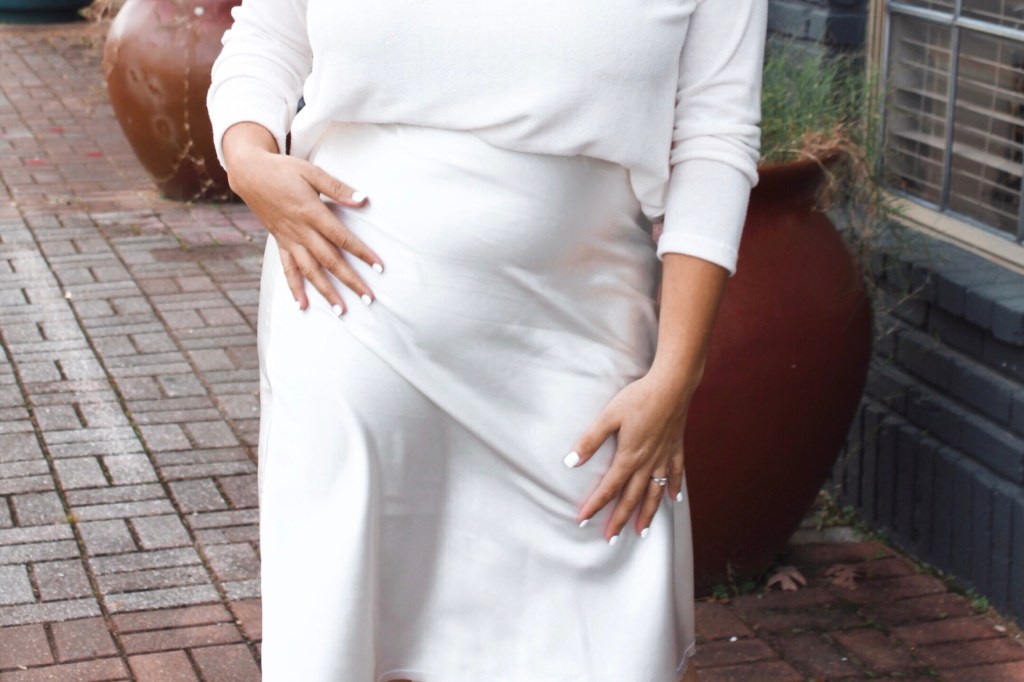 The look for less! My new bias skirt and&nbsp;turtleneck!